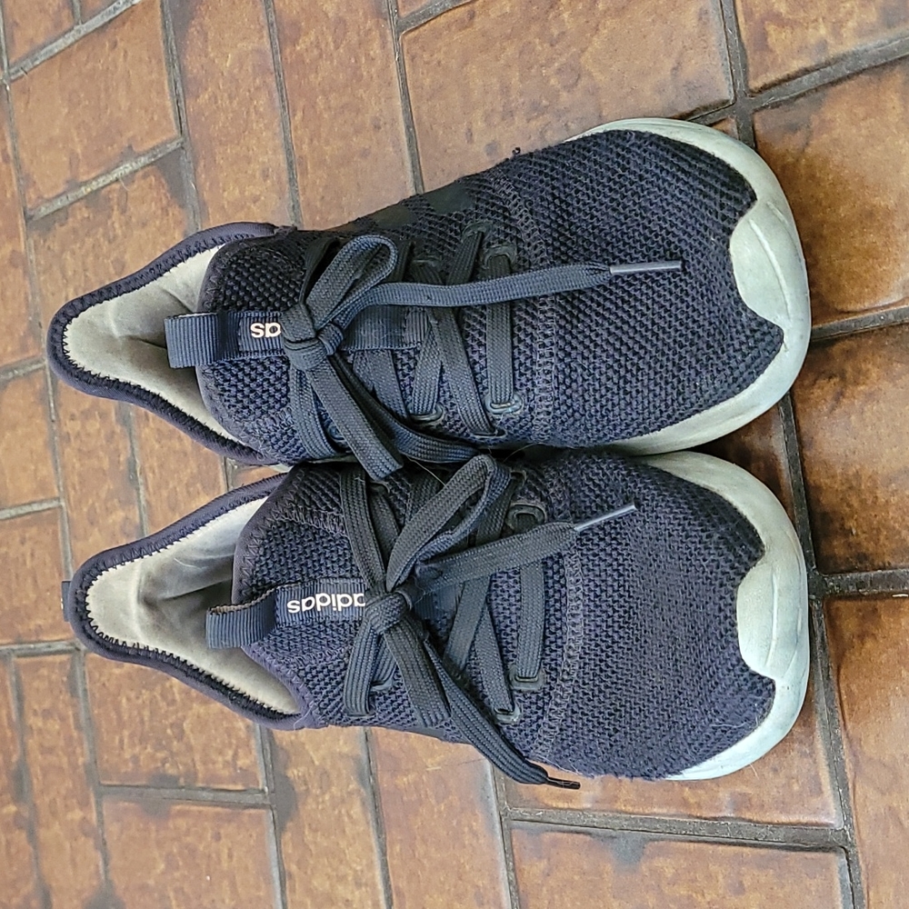 Adidas Women's Cloudfoam Pure Running Shoes Size 7 Carbon/Haze Coral